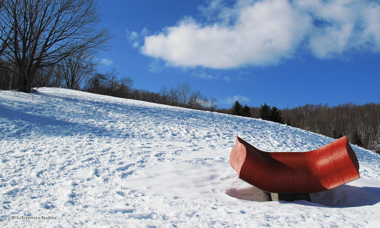 在野外美术馆体验穿着雪鞋在雪上漫步*